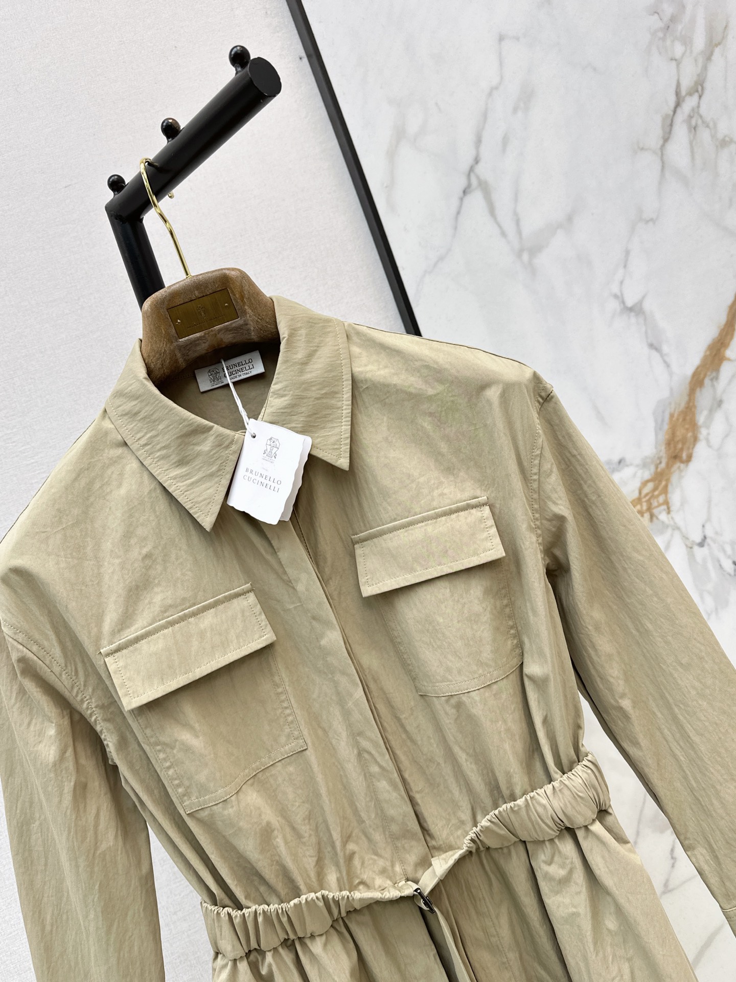 Brun 26fw belted shirt dress