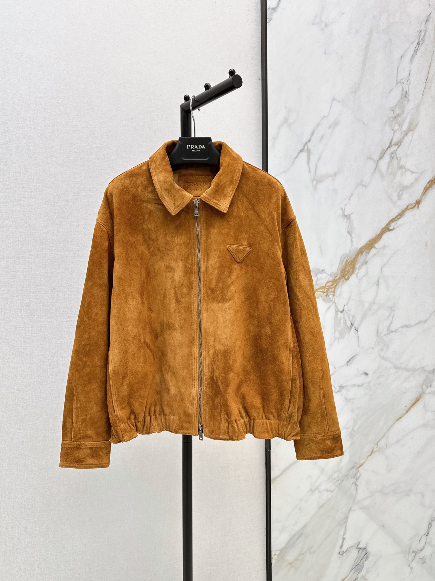 Pra 26fw suede leather jacket