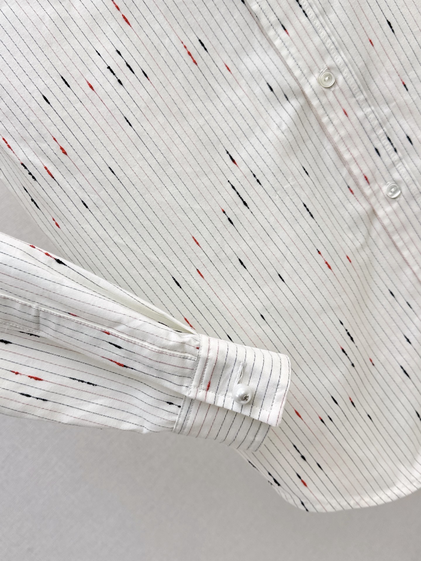 Chan 26fw stripe jacquard shirt