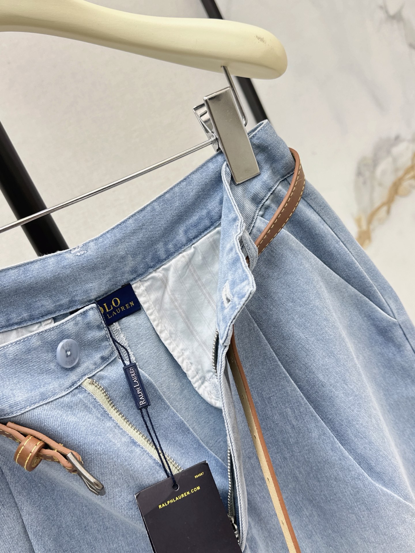 Ralp 26fw wide-leg belted jeans