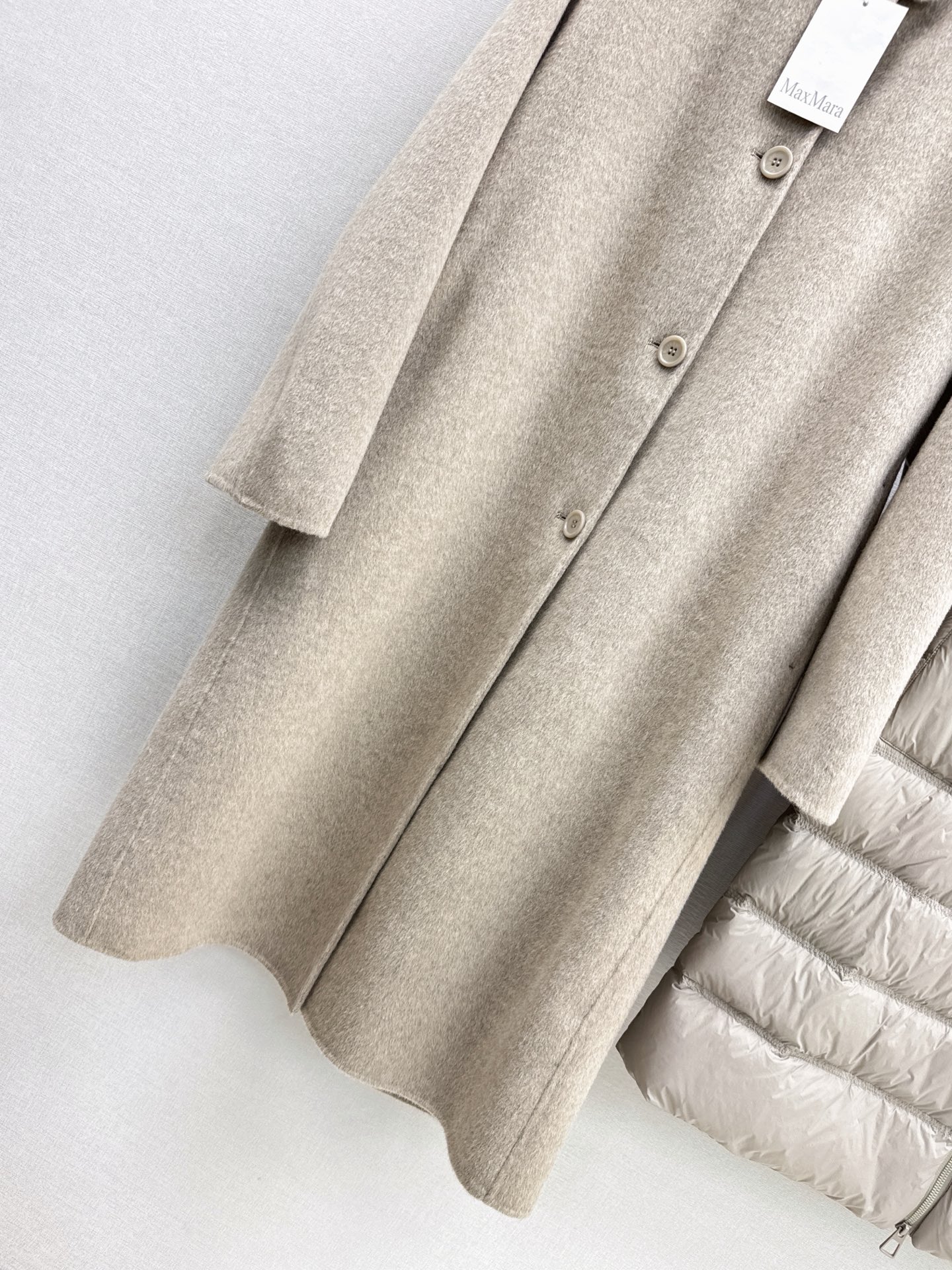Max 26fw hooded down vest woolen overcoats sets