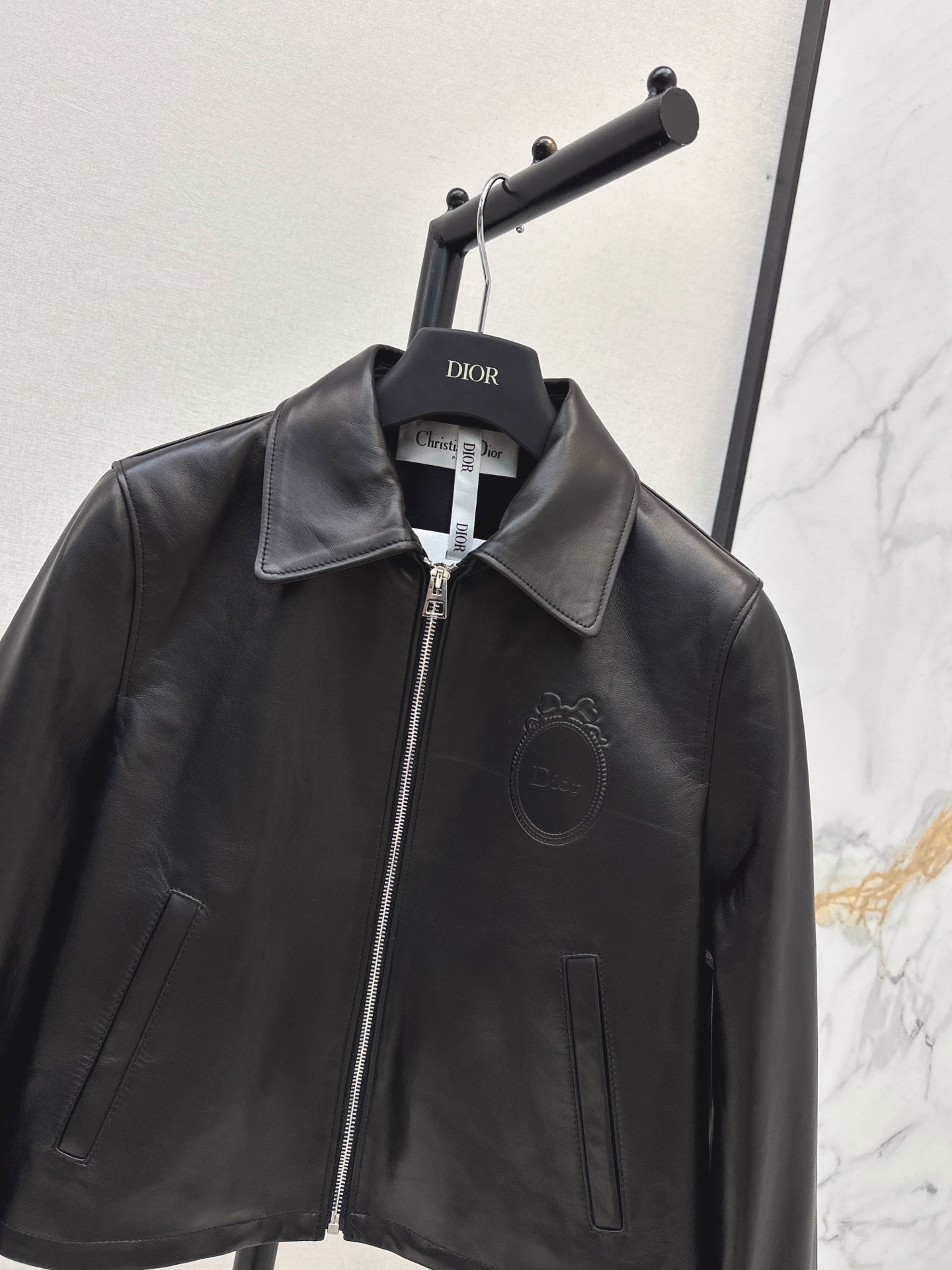 CD 26fw leather jacket
