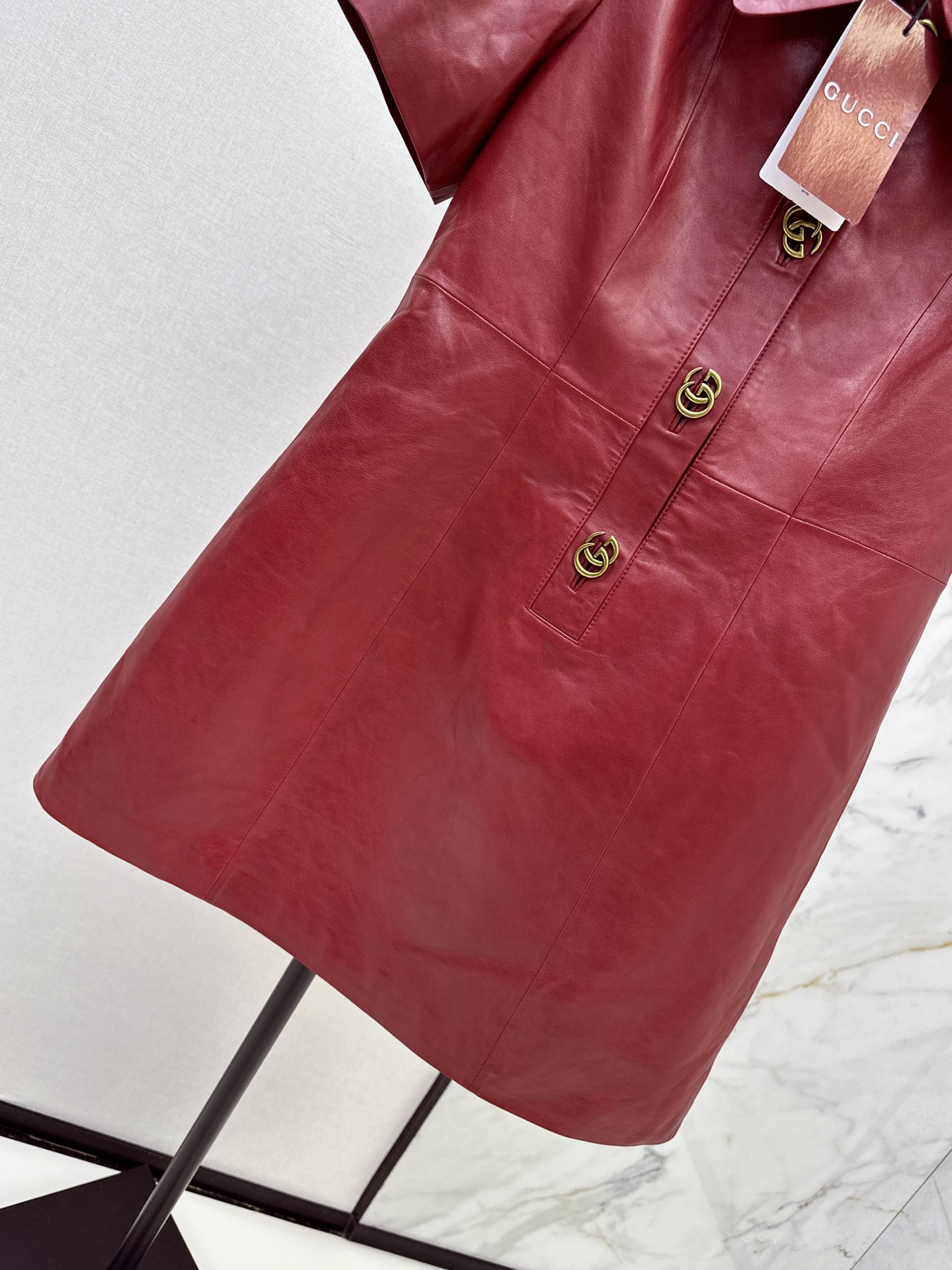 Guc 26fww leather dress