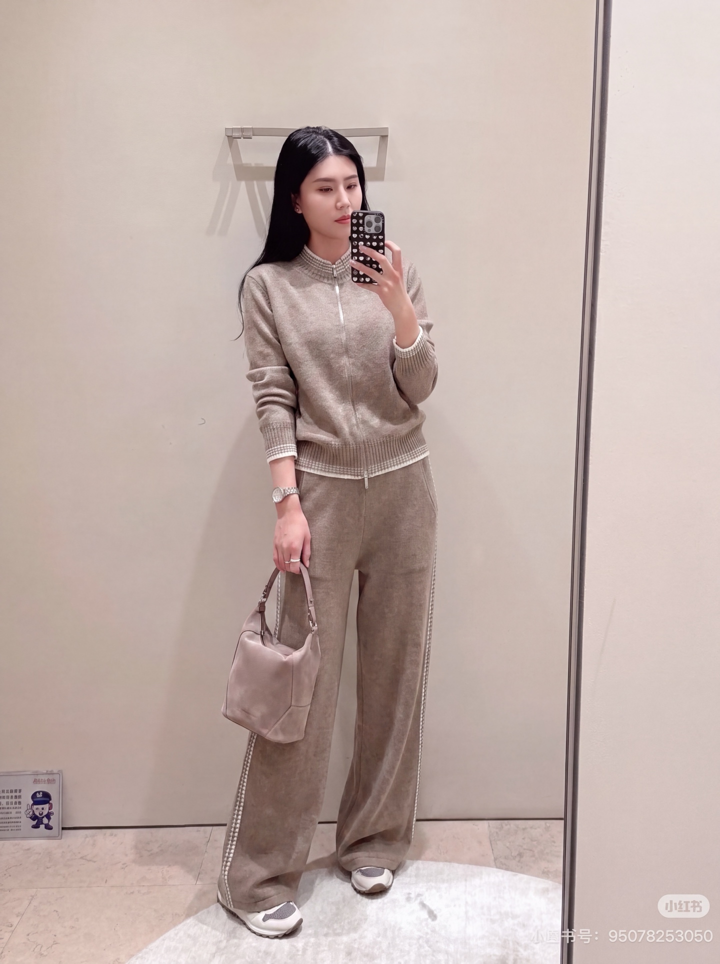 Brun 26fw cashmere cardigan pants set