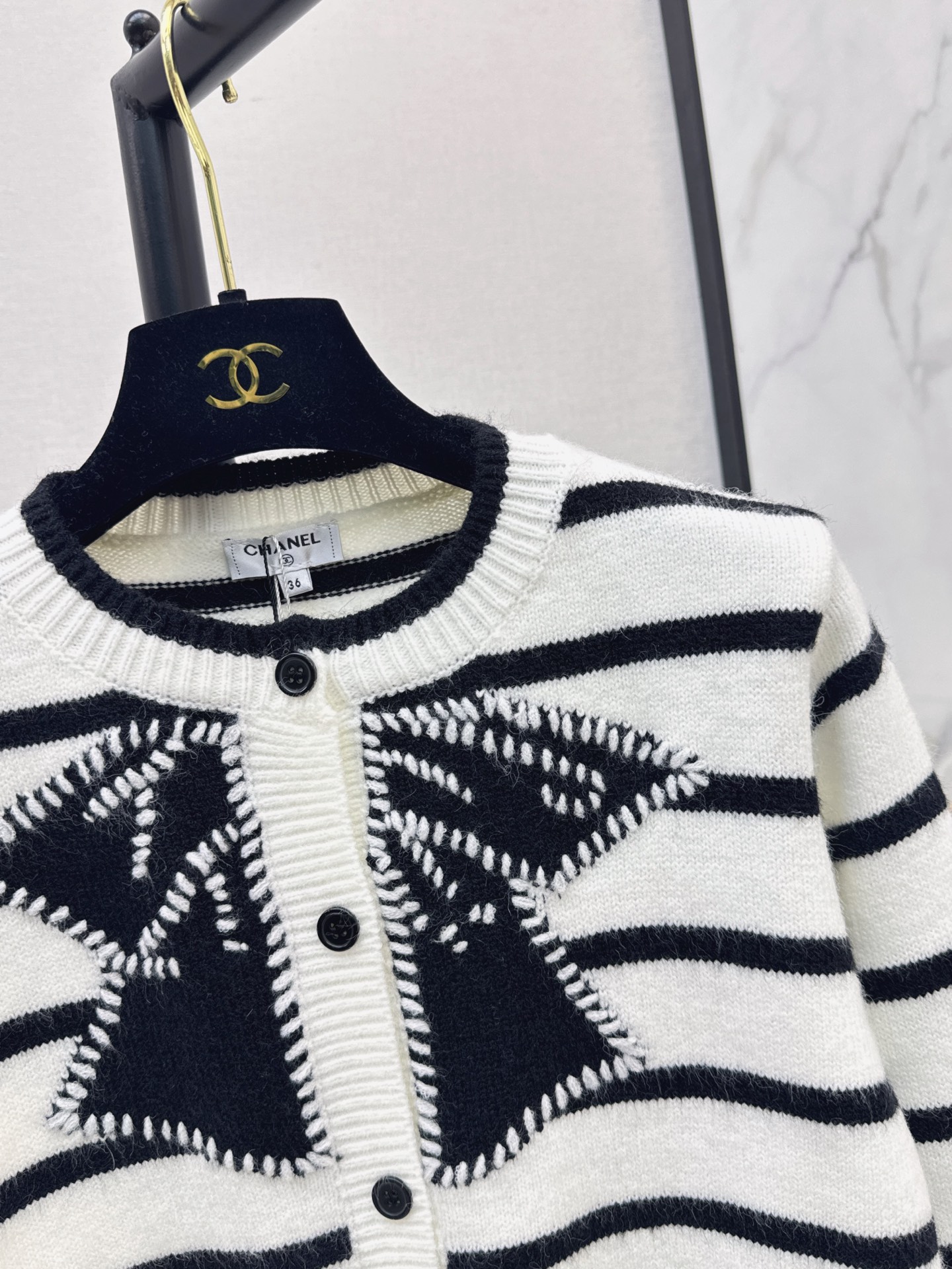 Chan 26fw bow knit cardigan