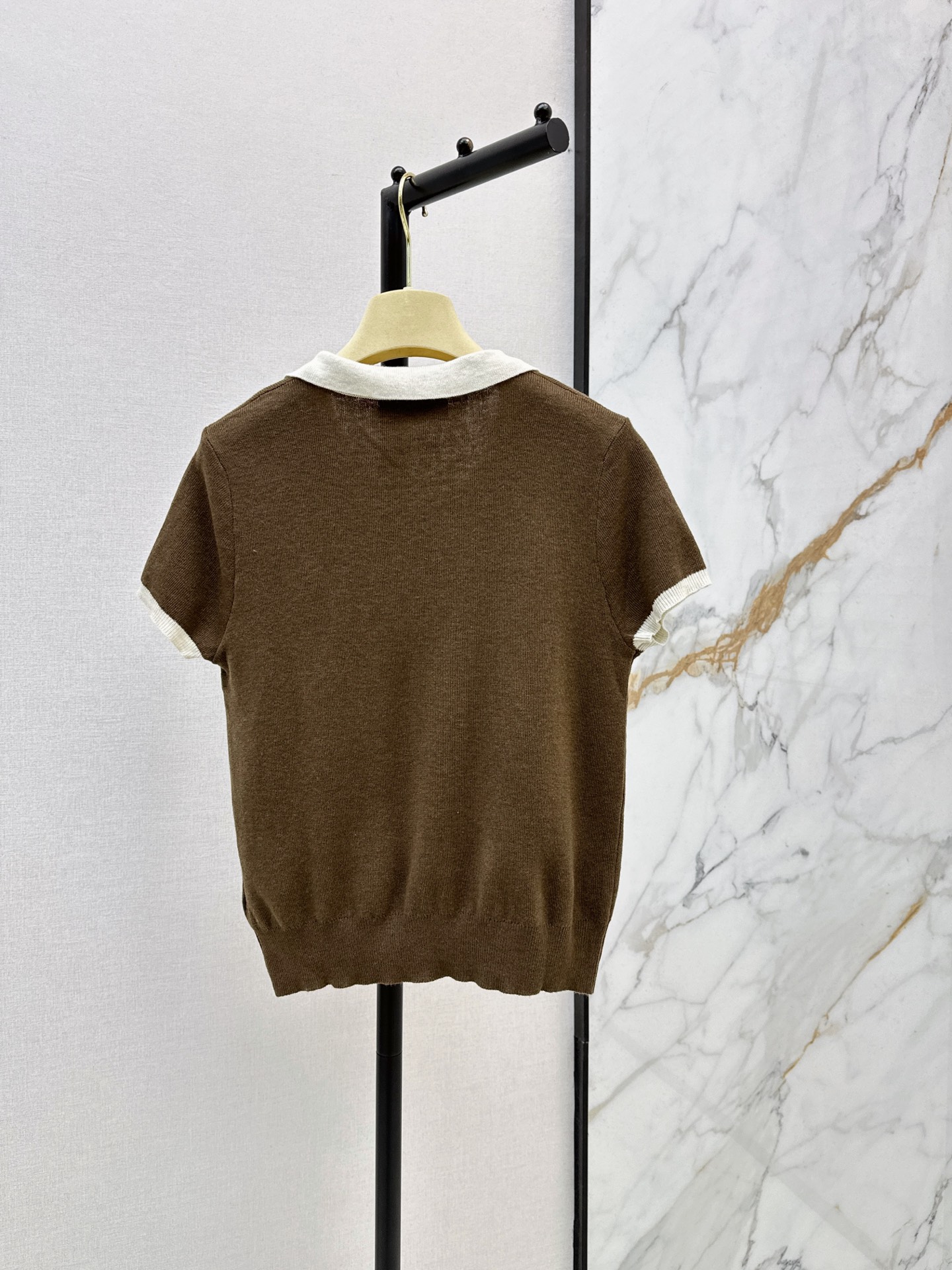Miu 26ss polo knit top