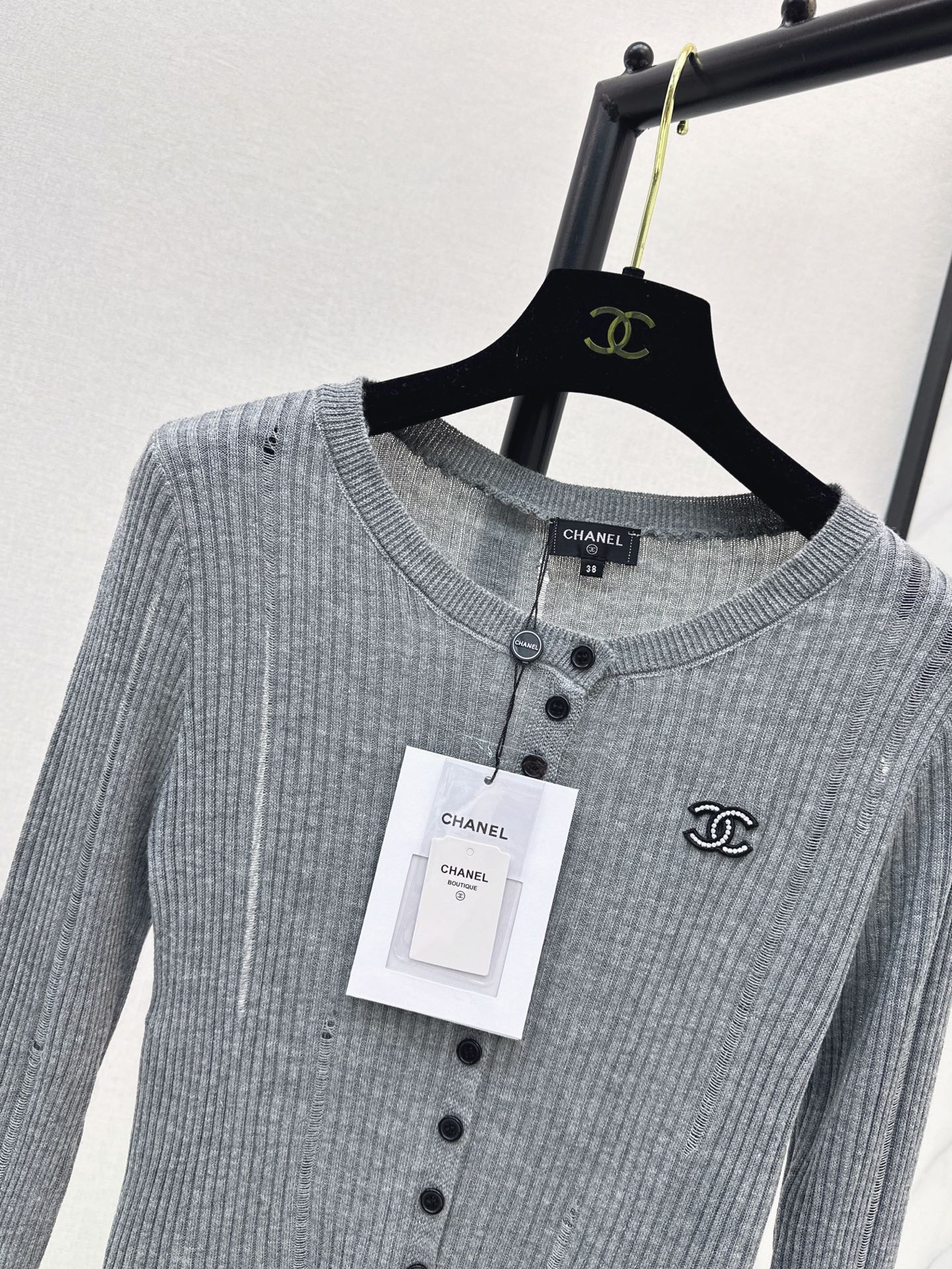 Chan 26fw stretch knit top