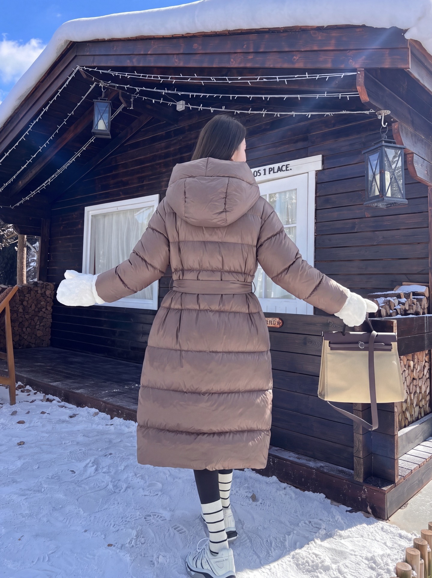 Max 26fw long hooded down jacket
