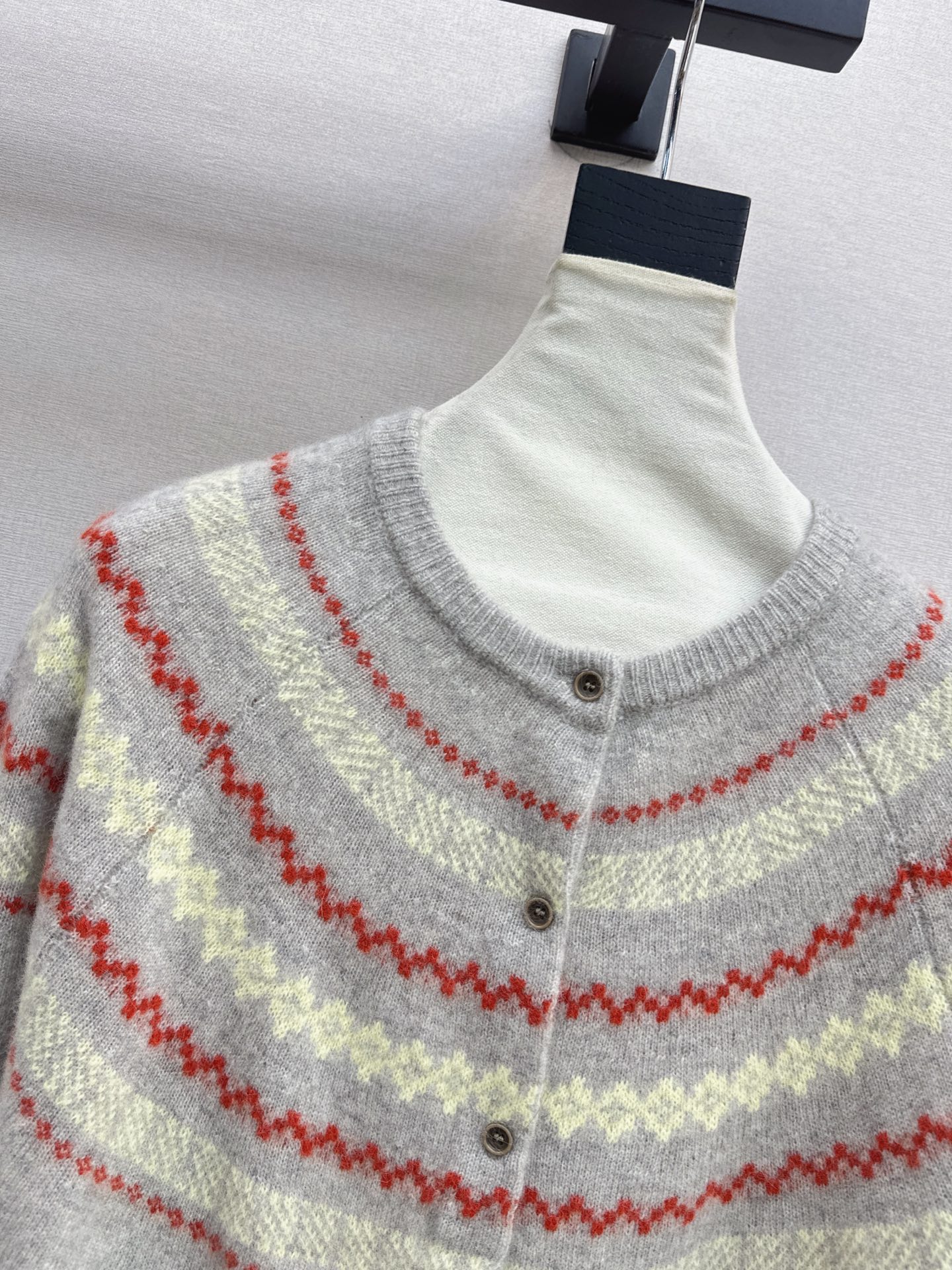 Max 26fw fair isle knit cardigan