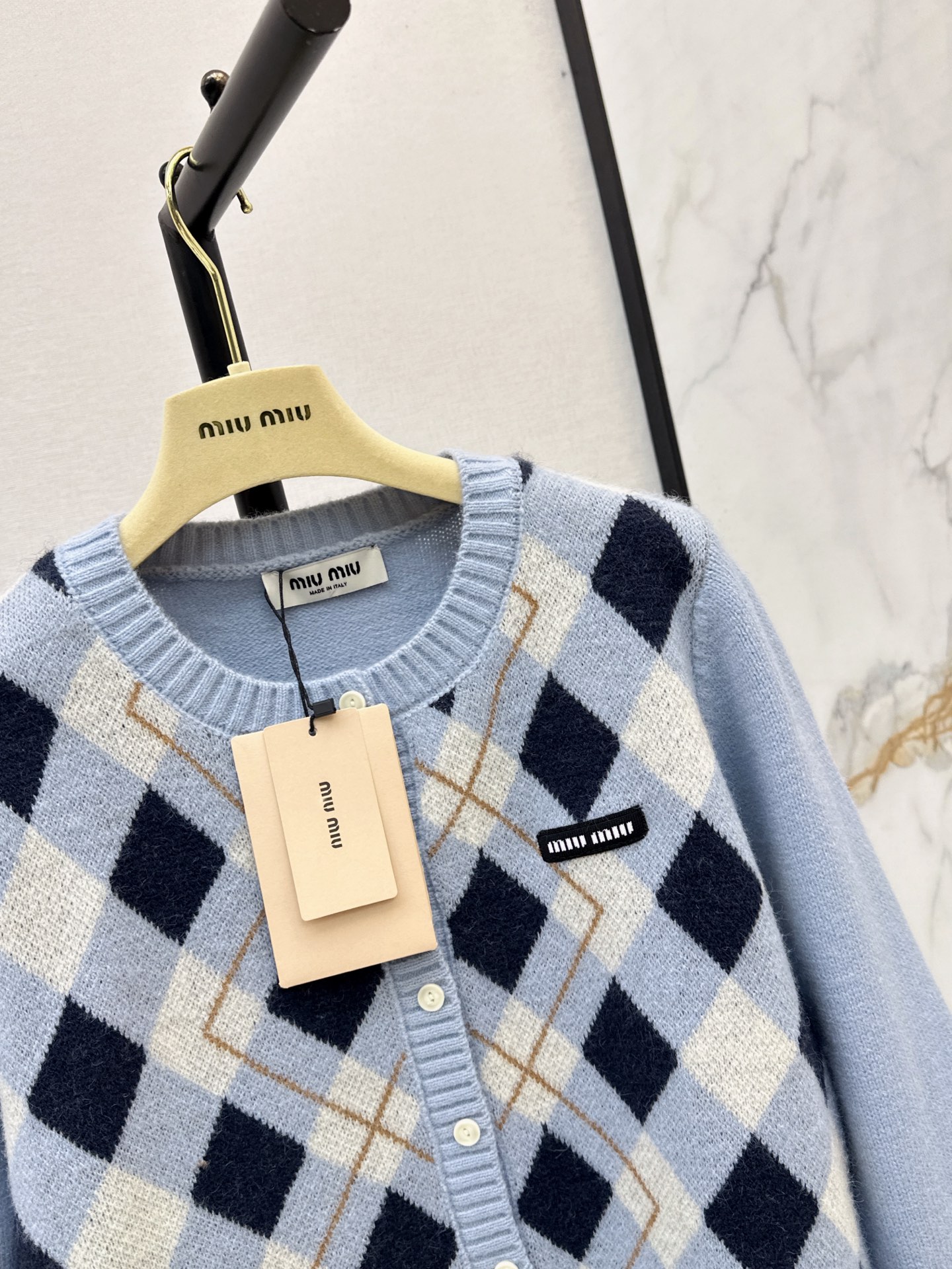 Miu 26fw jacquard cardigan