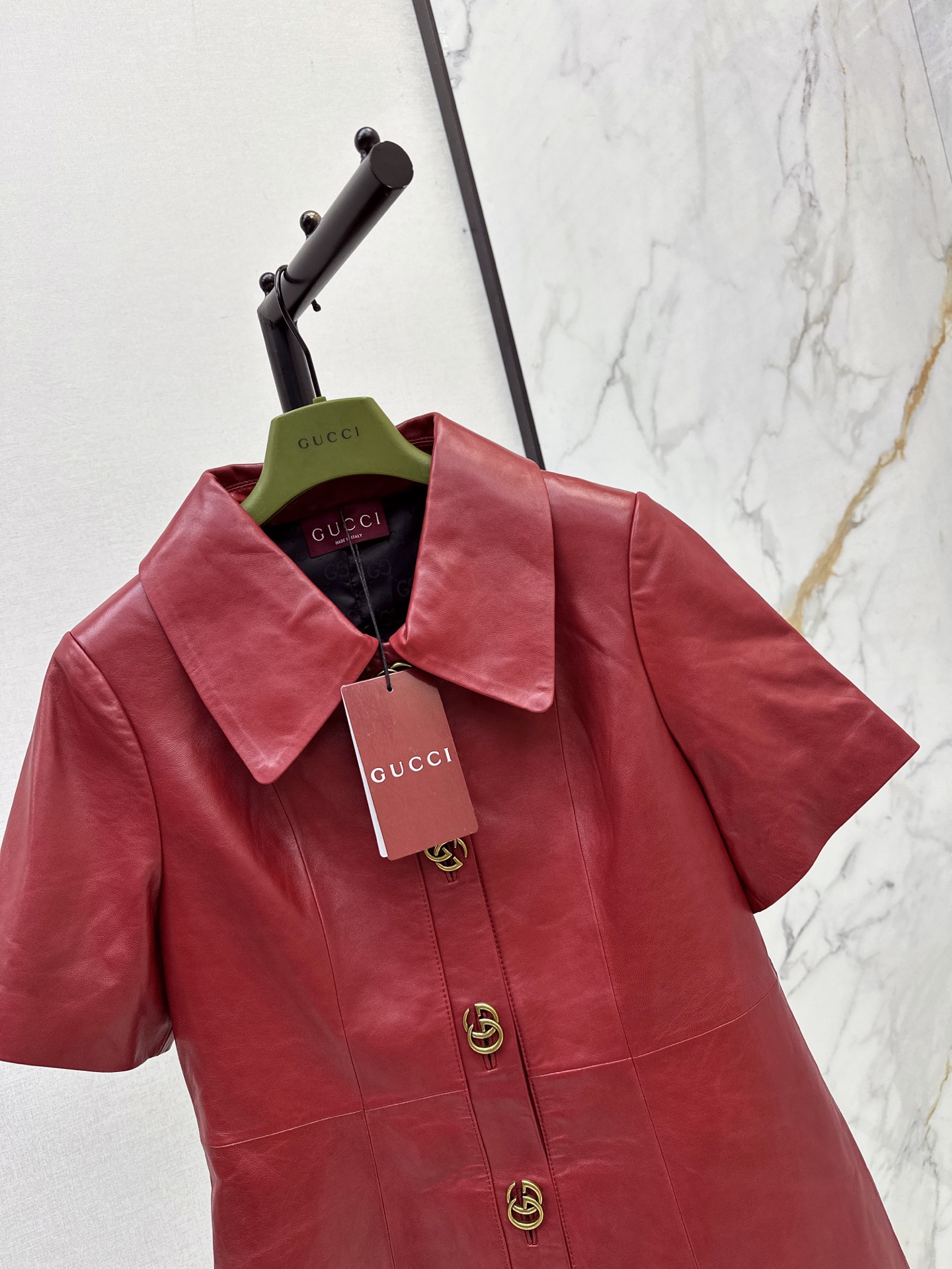 Guc 26fww leather dress