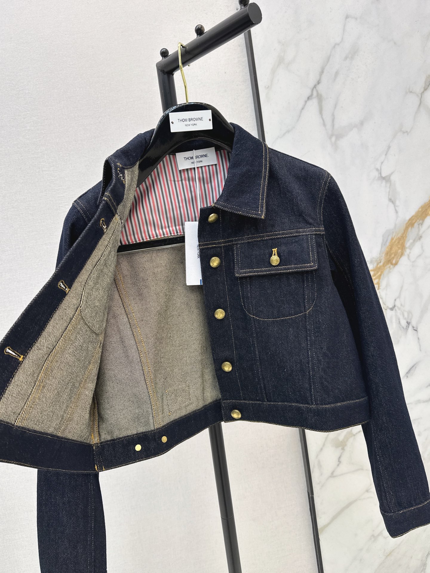 Thom 26fw cropped denim jacket