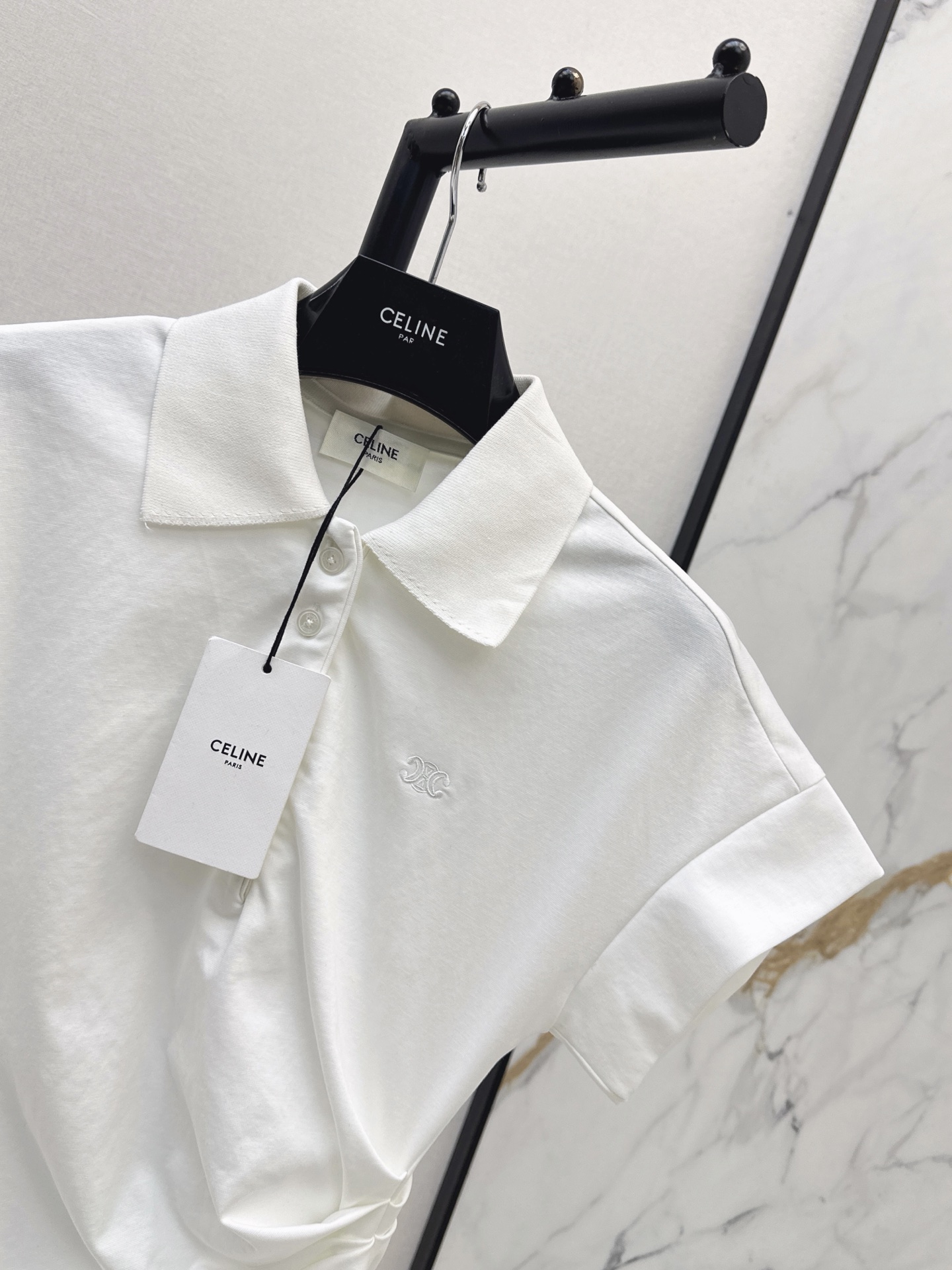 Celi 26ss polo side ruched dress