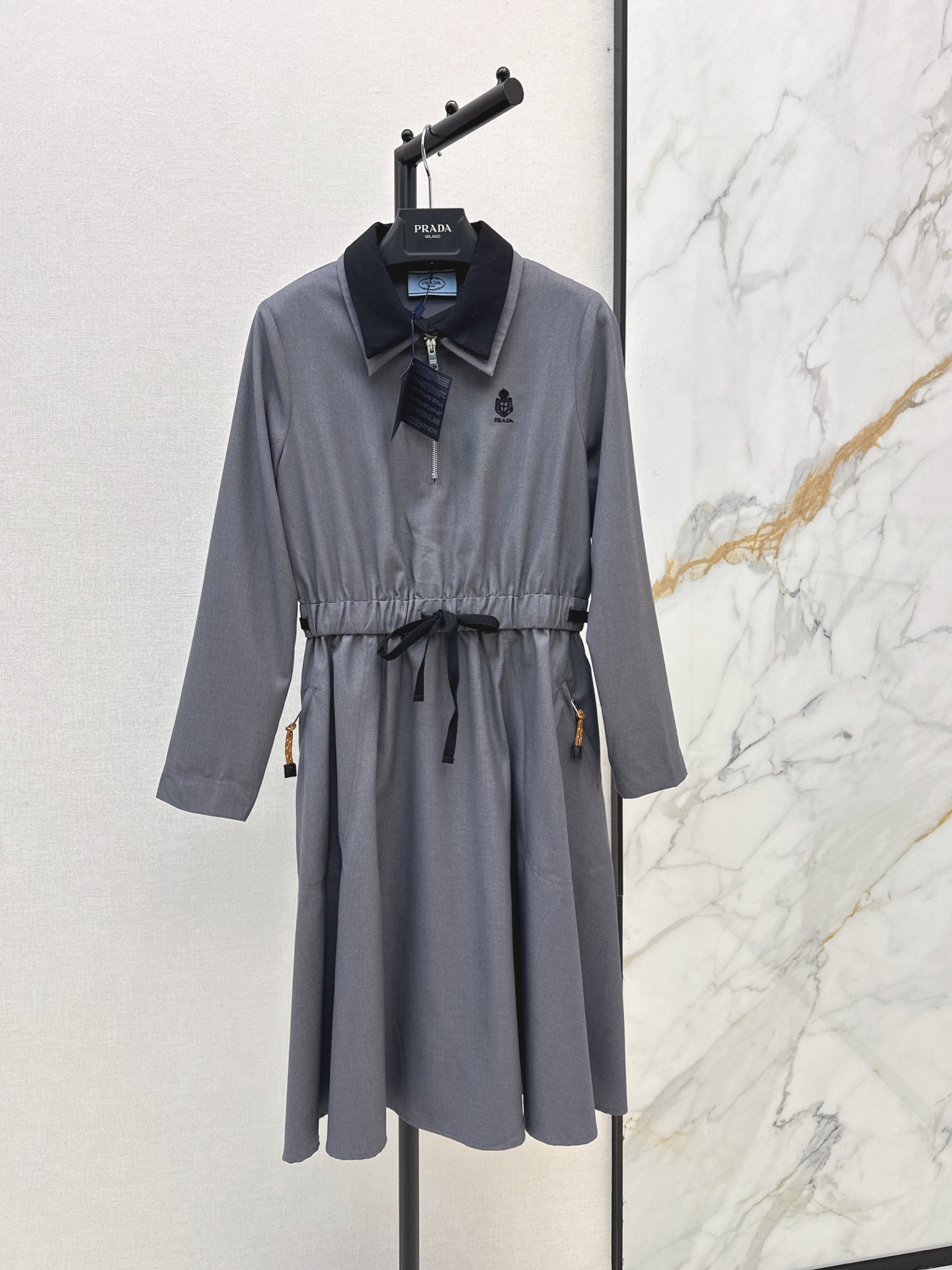 Pra 26fw drawstring dress