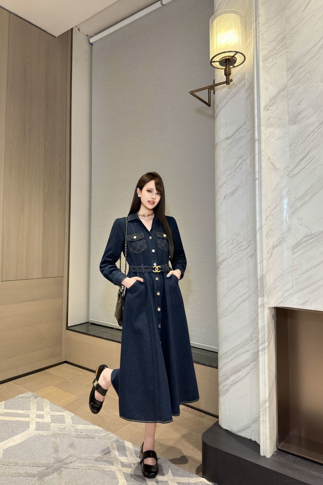 Chan 26fw denim dress