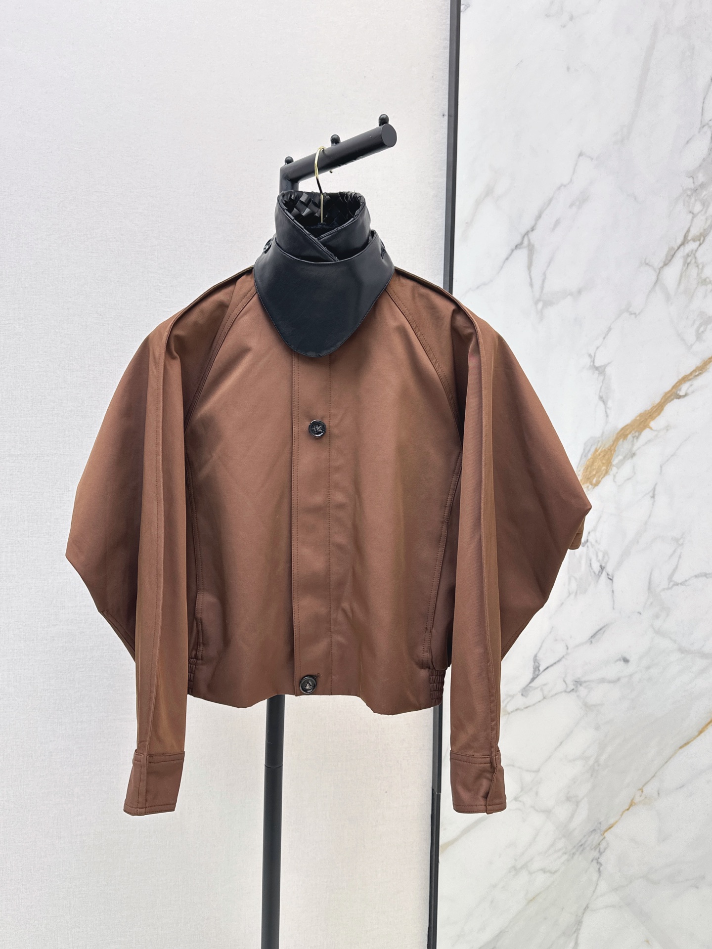 Bott 26fw woven neck cropped jacket