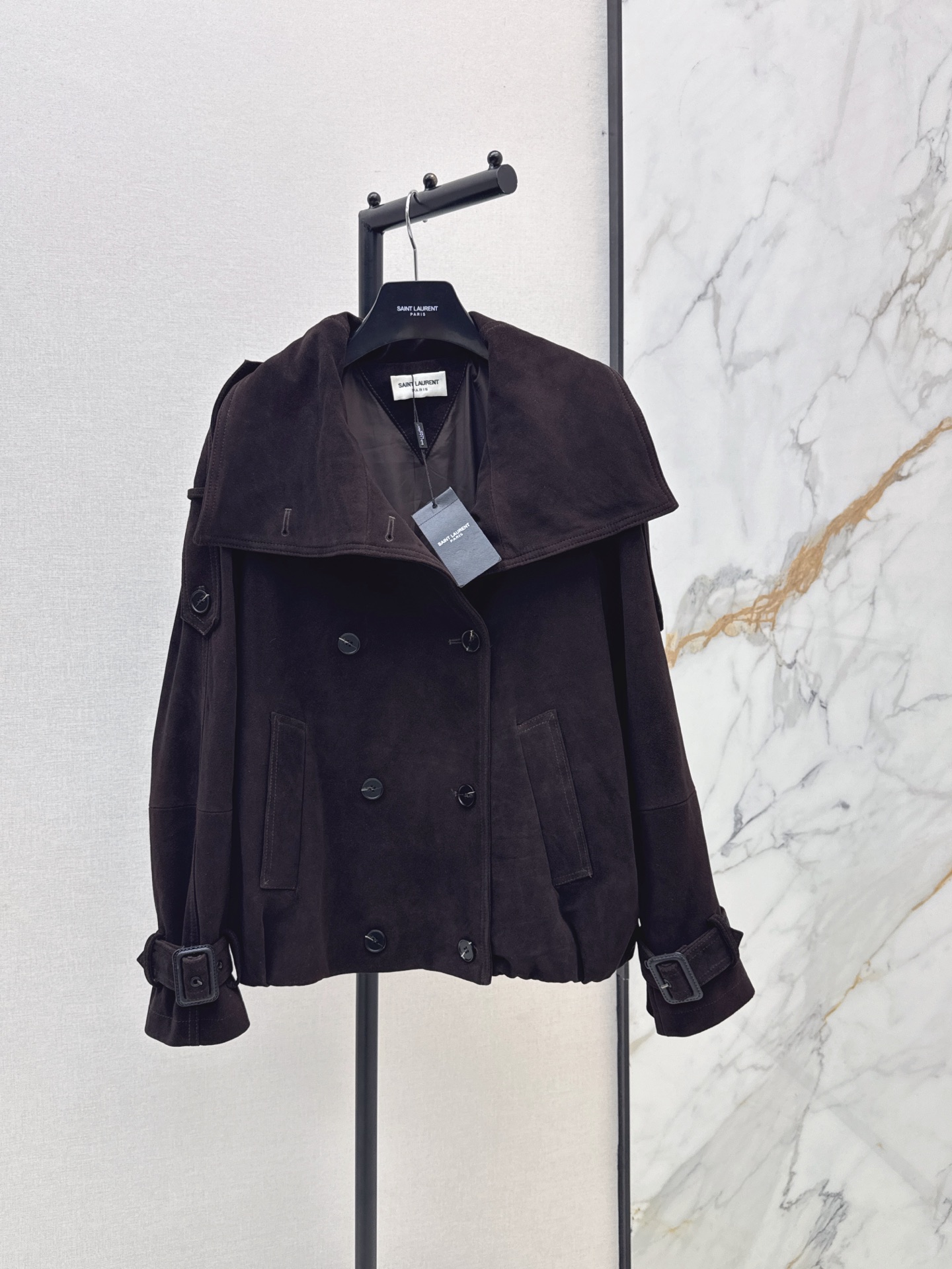 Sain 26fw suede fleece leather jacket