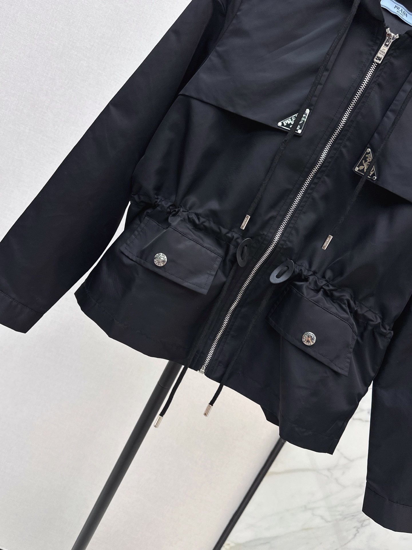 Pra 26fw drawstring hooded jacket