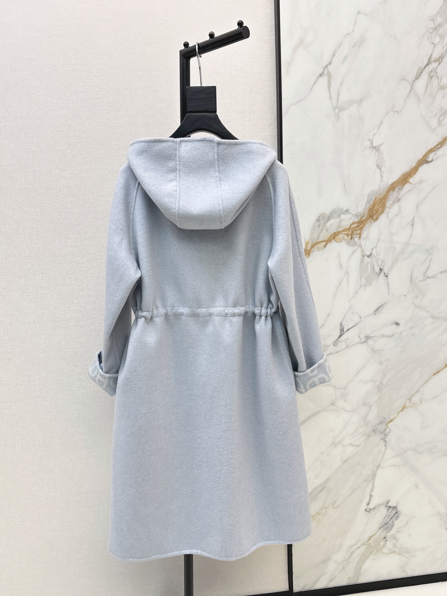 Her 26fw cashmere drawstring hooded overcoats