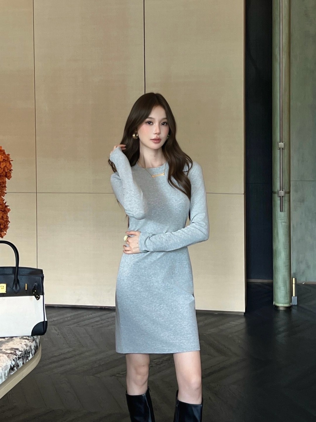 Sain 26fw long sleeve dress