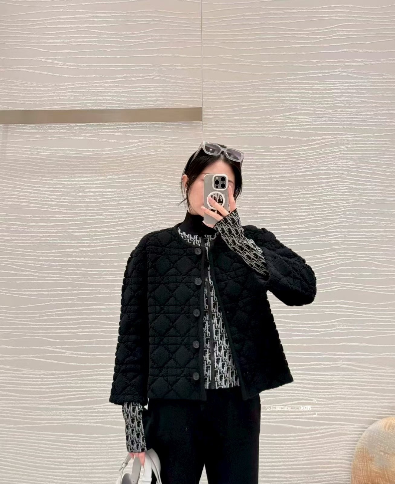 CD 26fw textured jacket