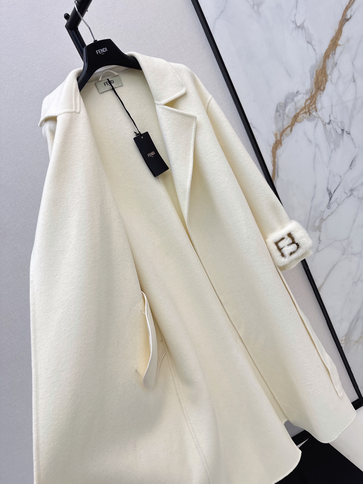 Fen 26fw belted overcoats