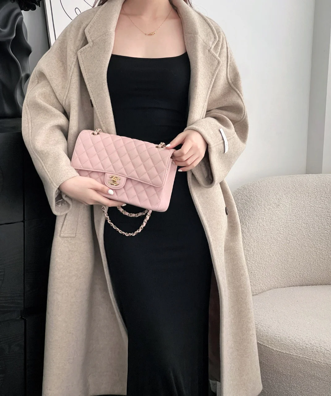 Chan cf25 chain shoulder bag