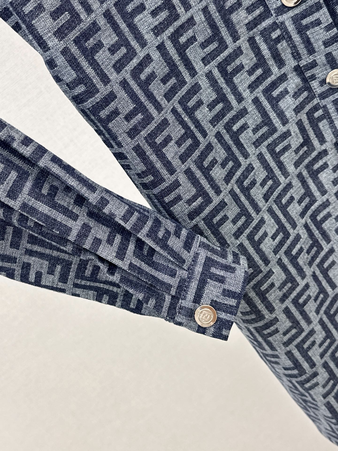 Fen 26fw jacquard denim dress