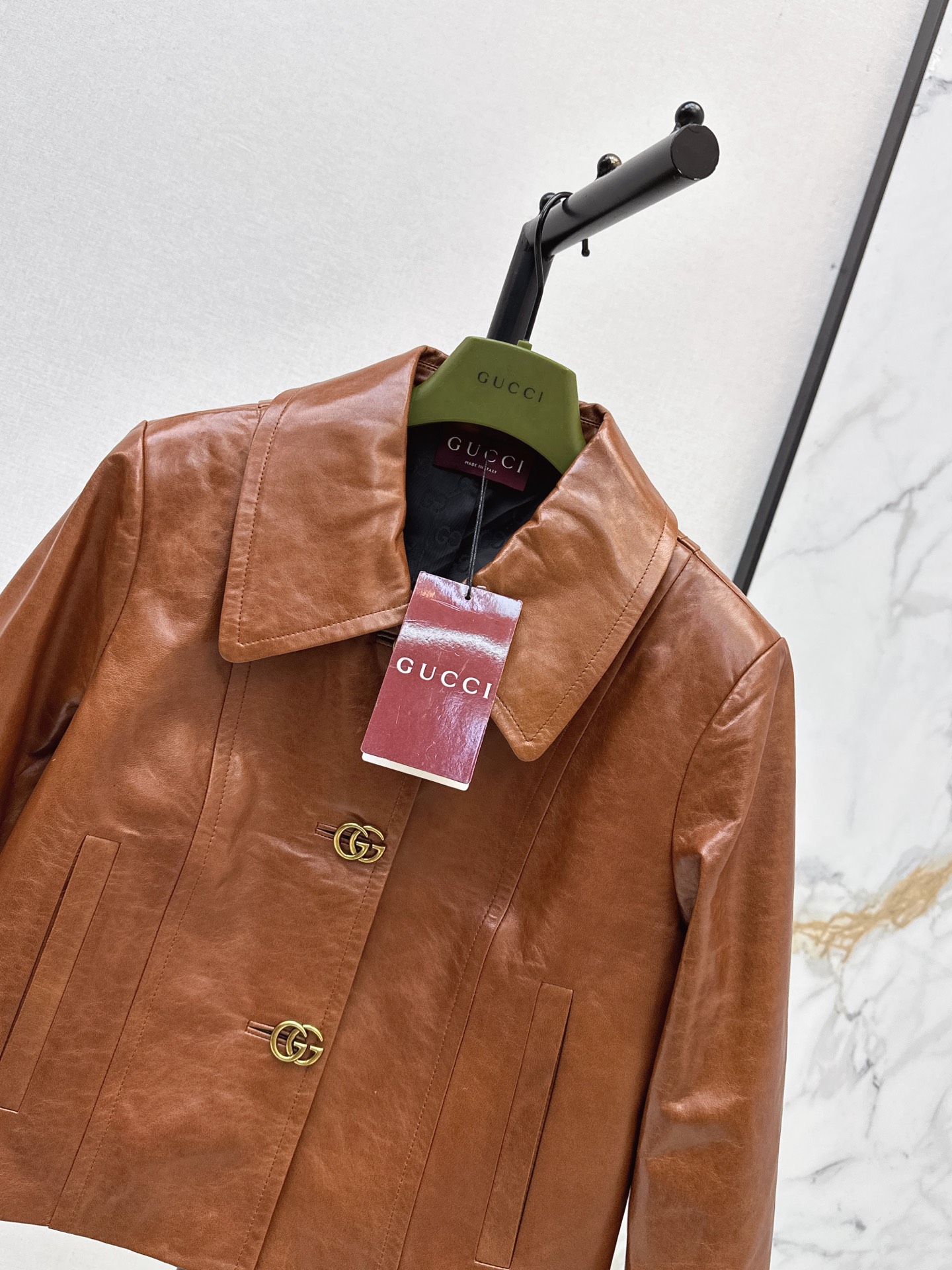 Guc 26fw leather jacket