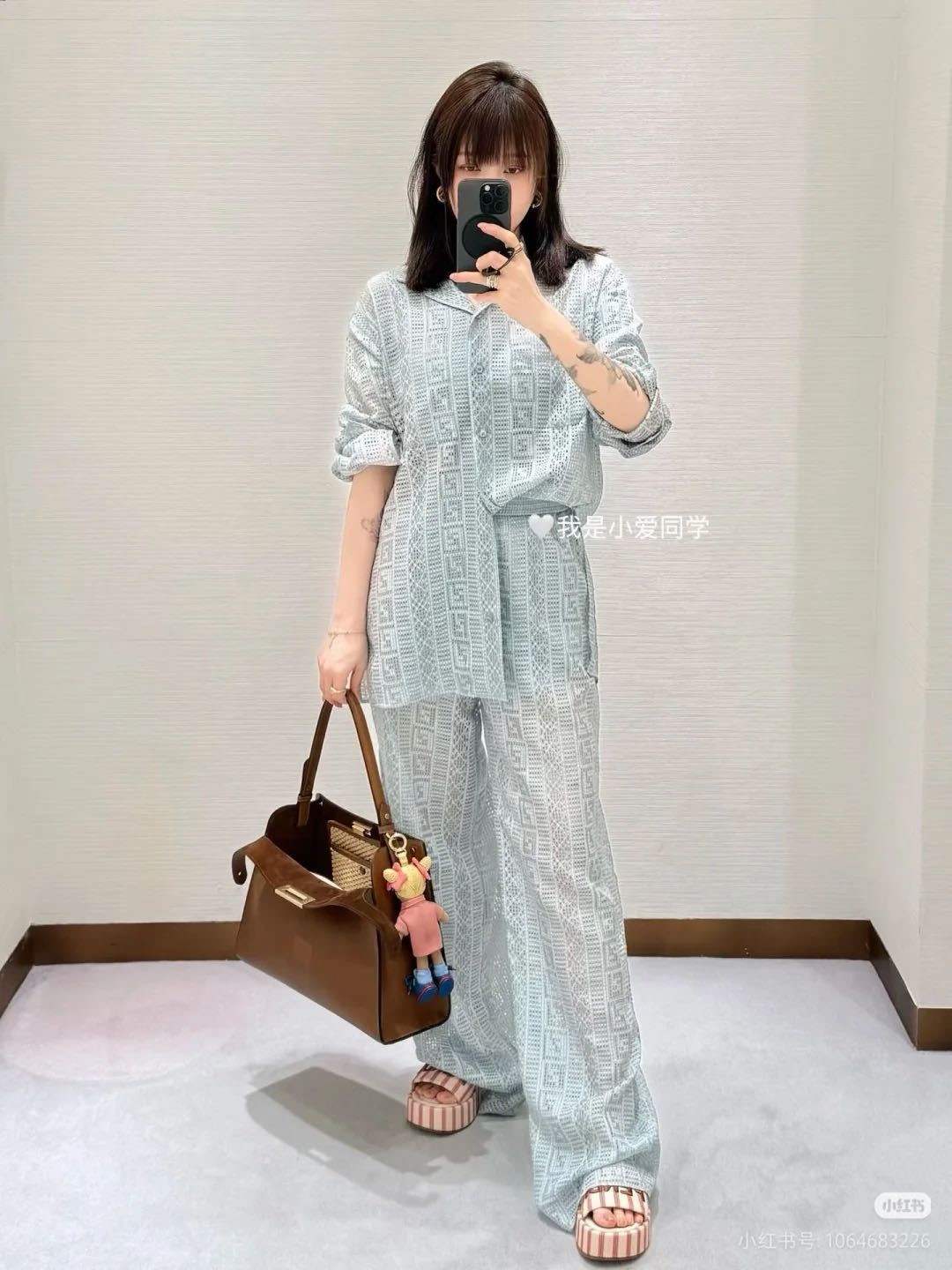 Fen 26ss hollow shirt