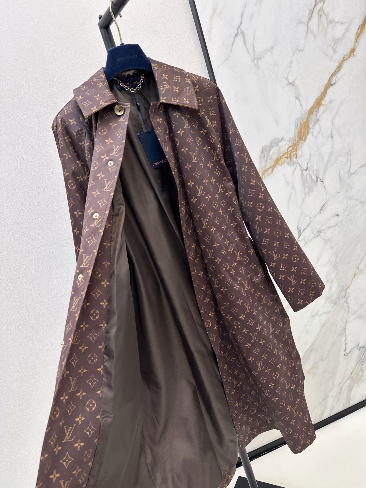 Loui 26fw print belted trench coats