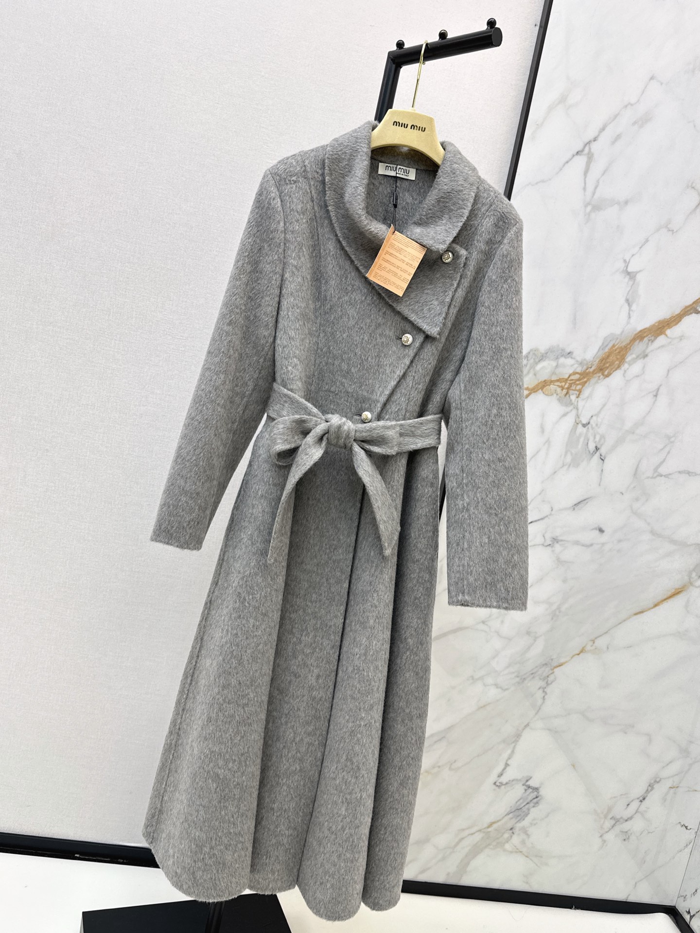 Miu 26fw woolen belted overcoats