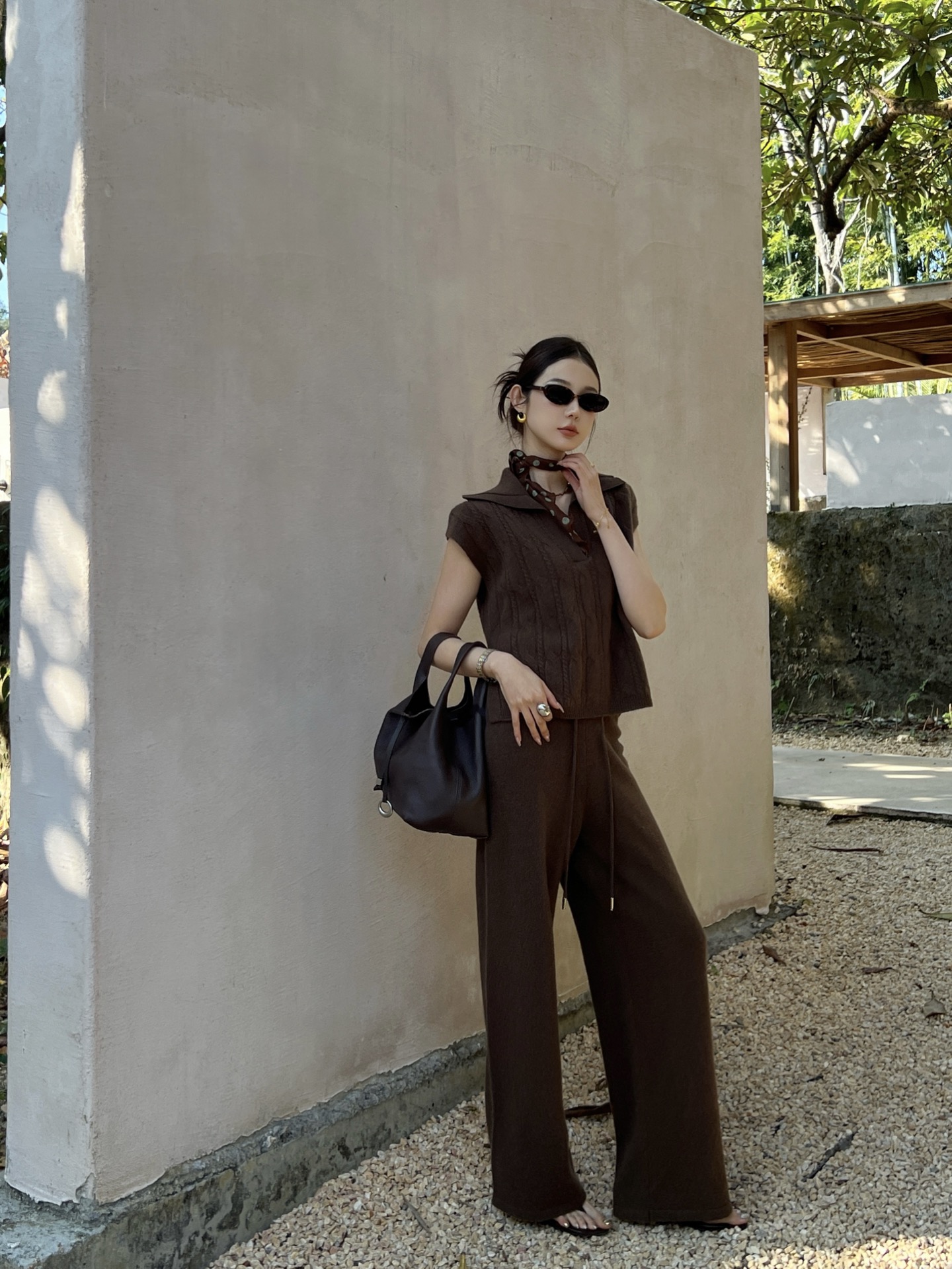 Max 26fw wool vest pants sets