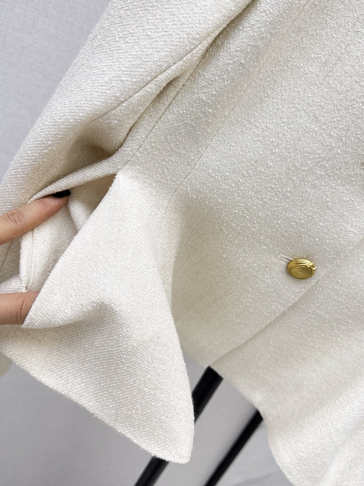 CD 26fw collarless peplum jacket