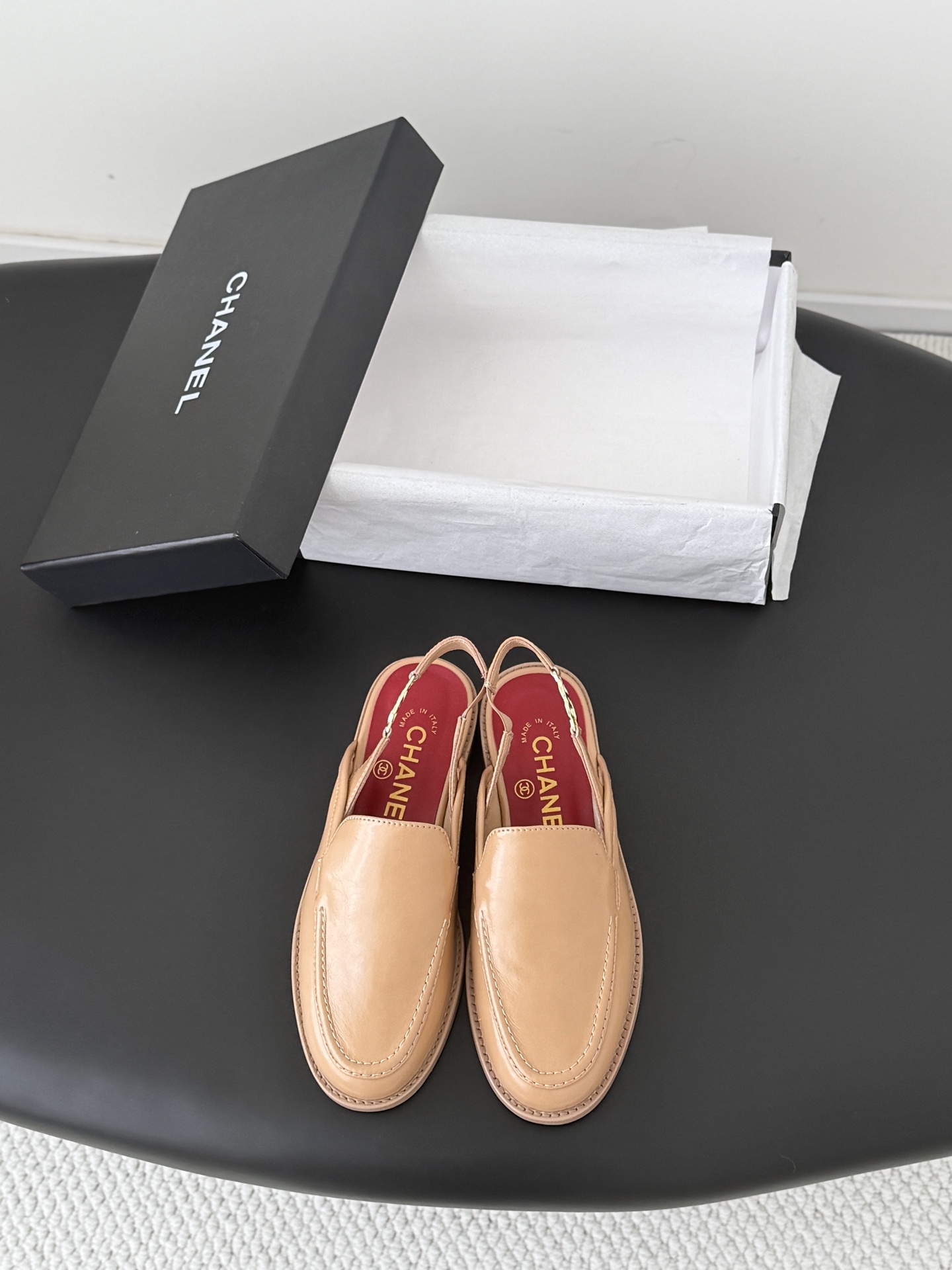 Chan 26ss slingback loafers