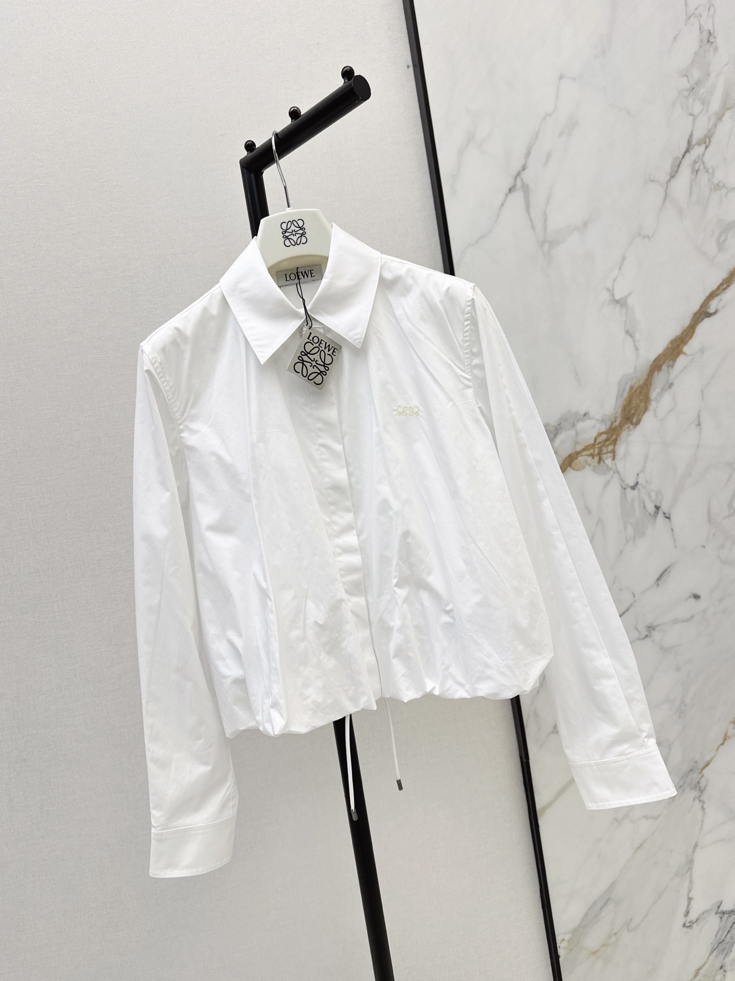Loe 26fw drawstring shirt