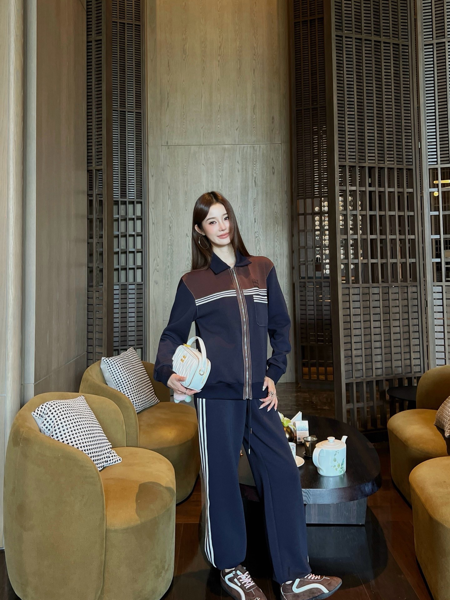 Miu 26fw casual jacket pants set