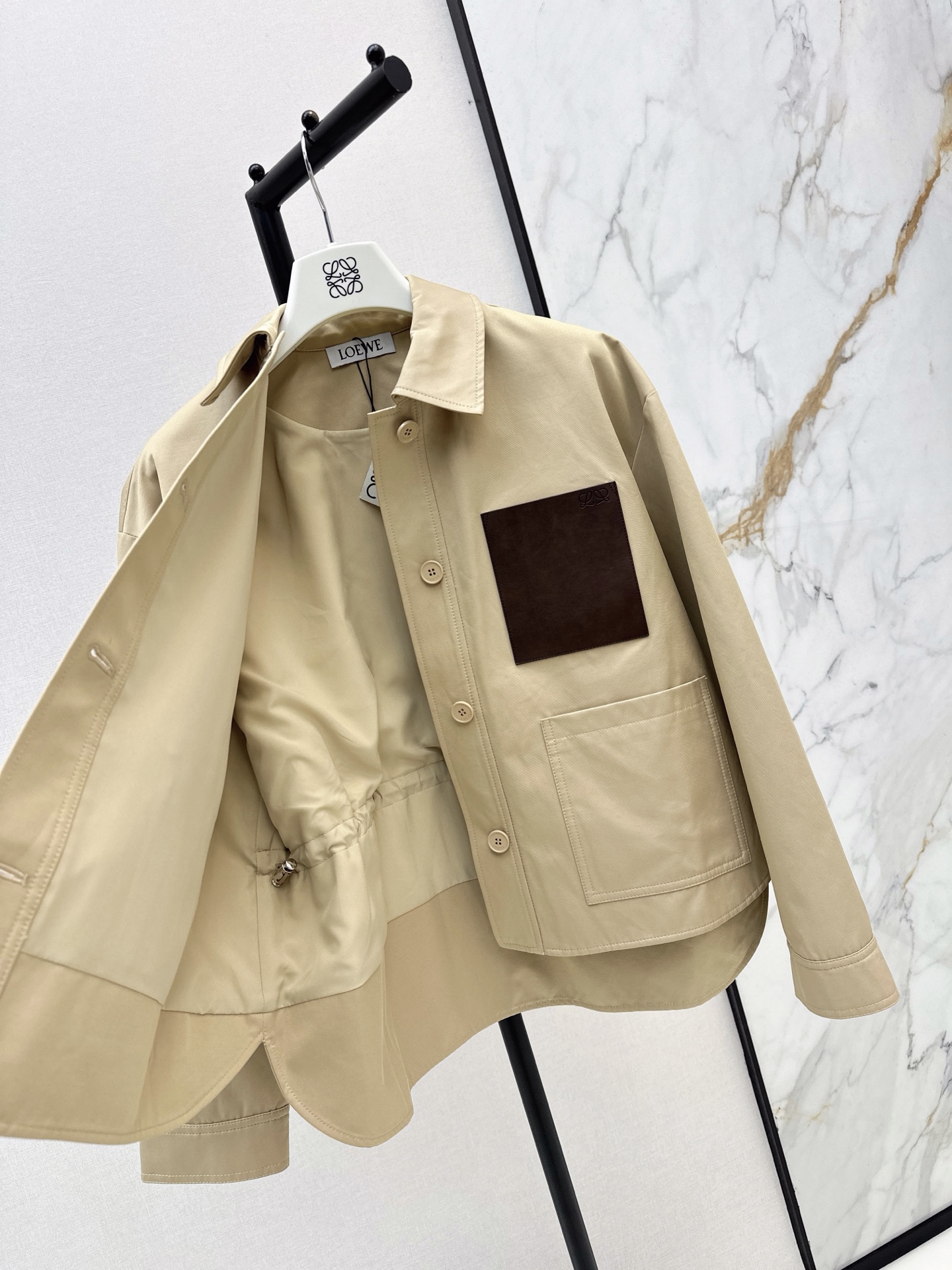 Loe 26fw asymmetrical jacket