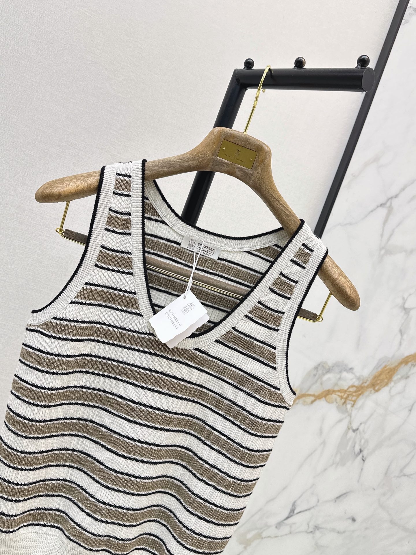 Brun 26ss sleeveless stripe vest