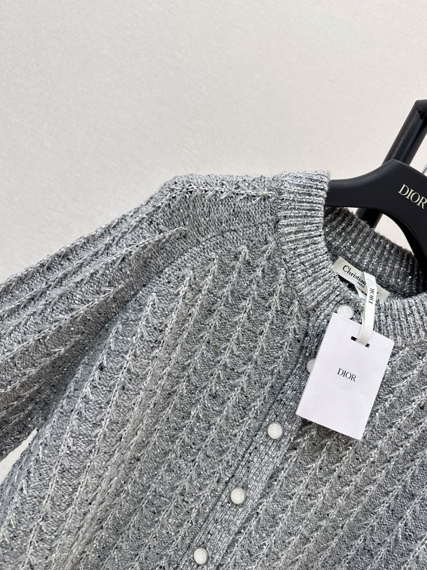 CD 26fw iridescent sequin cardigan jacket