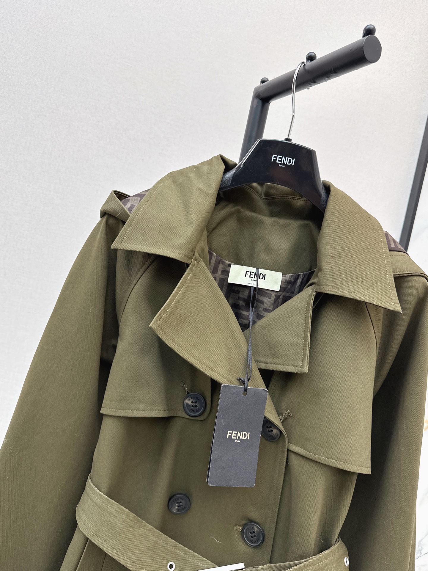 Fen 26fw hooded trench coats