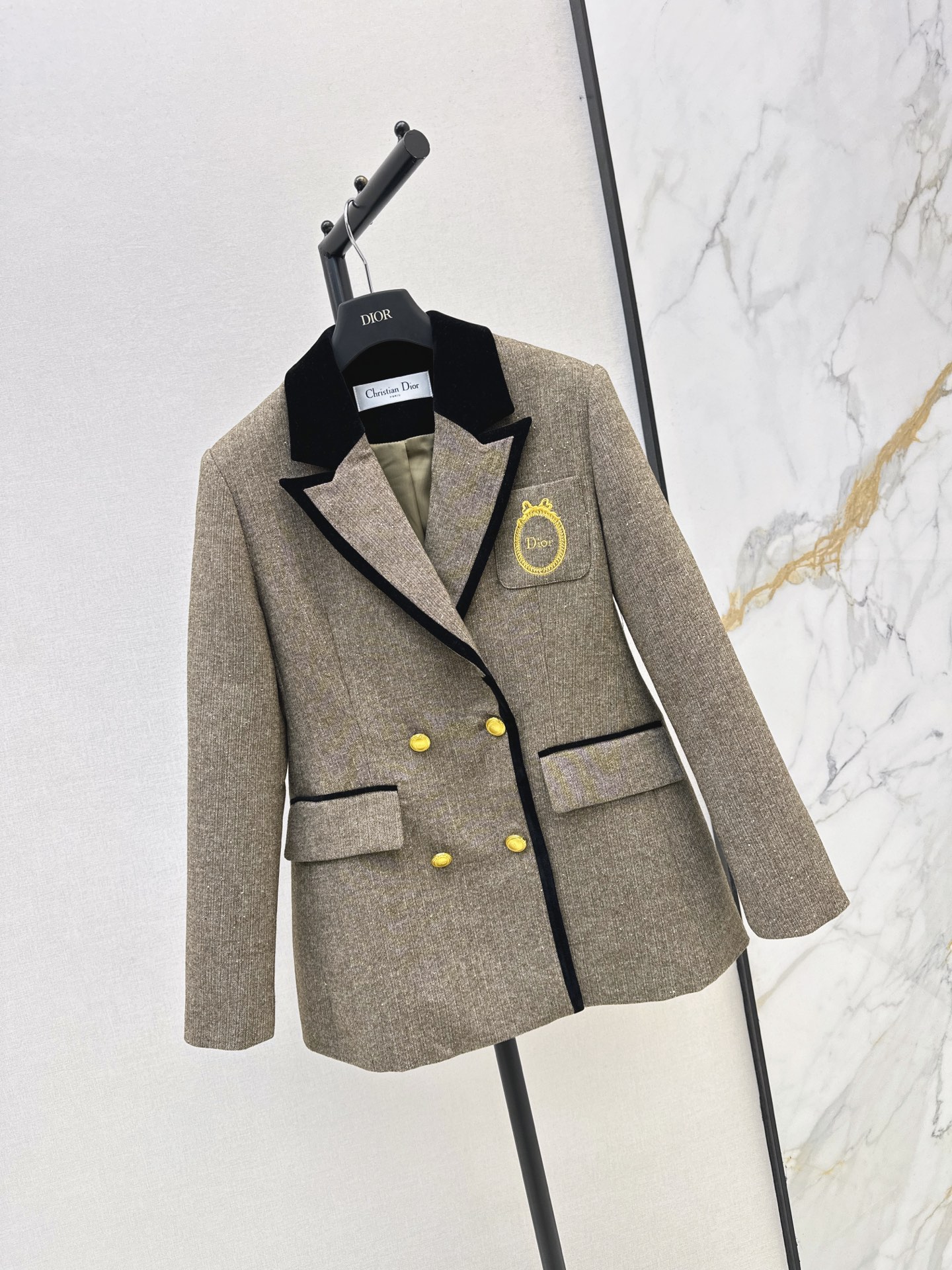 CD 26fw velvet trim blazer
