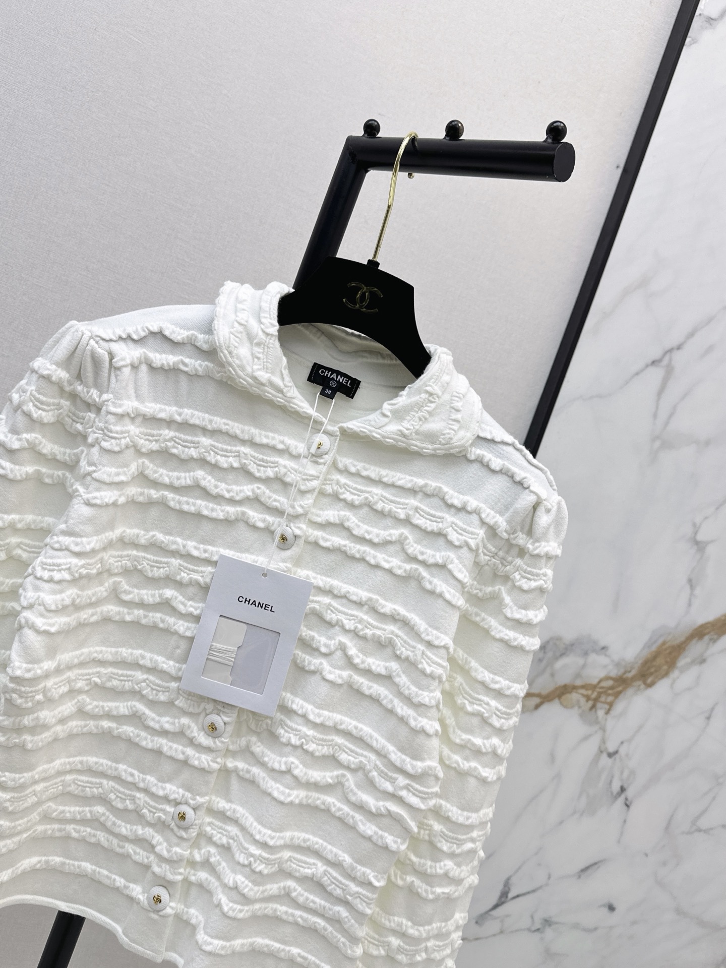 Chan 26fw ruffle cardigan
