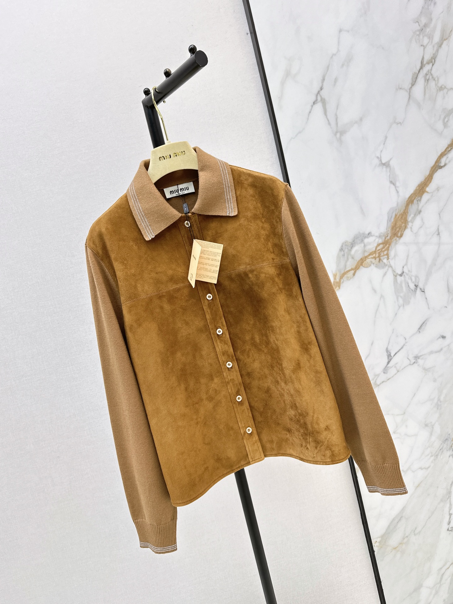 Miu 26fw suede fleece jacket