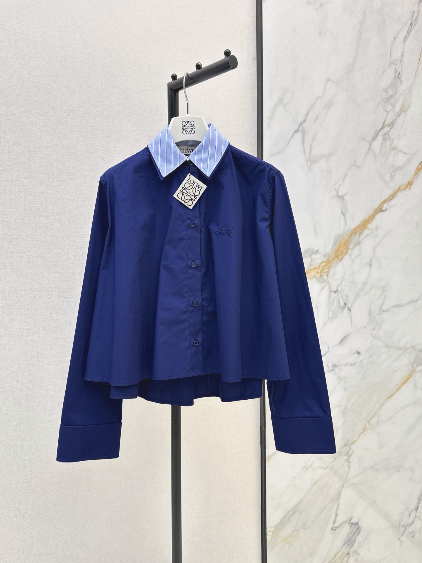 Loe 26fw contract collar shirt
