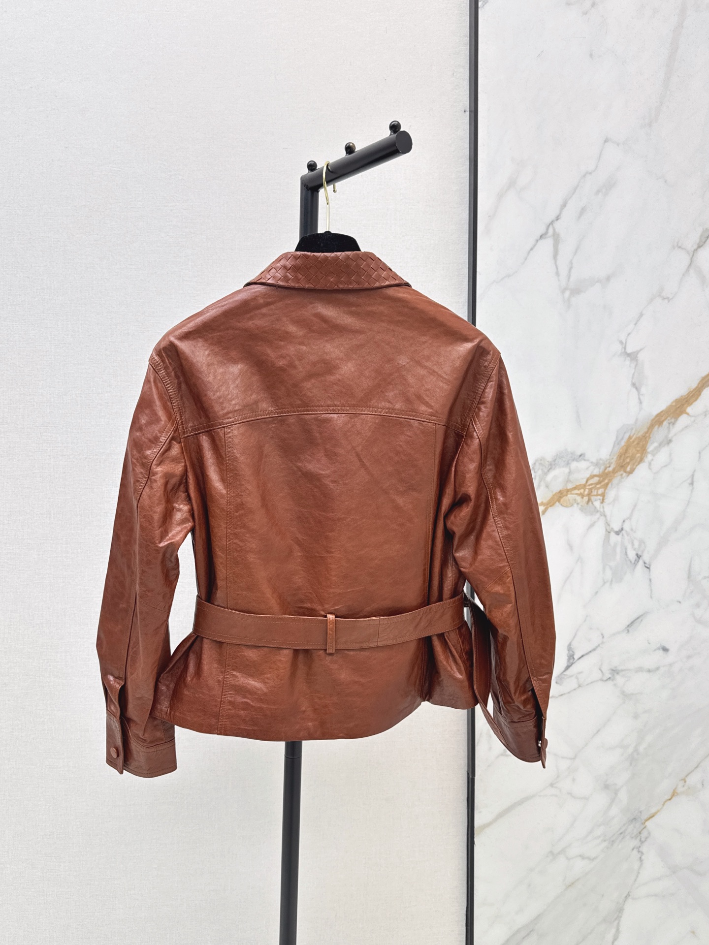 Bott 26fw belted leather jacket