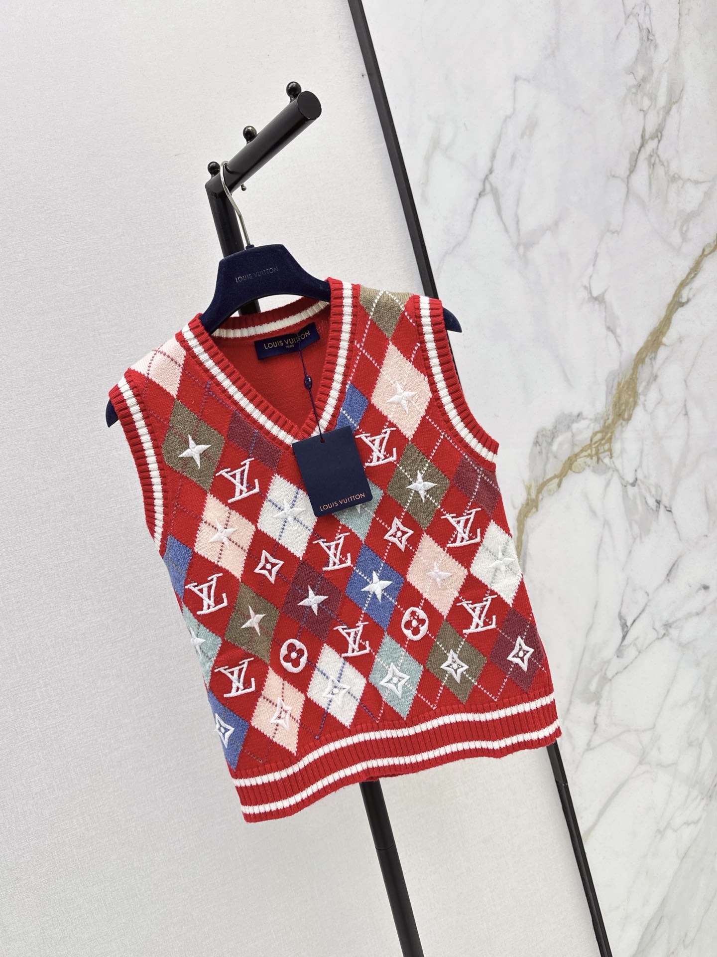 Loui 26fw jacquard knit vest