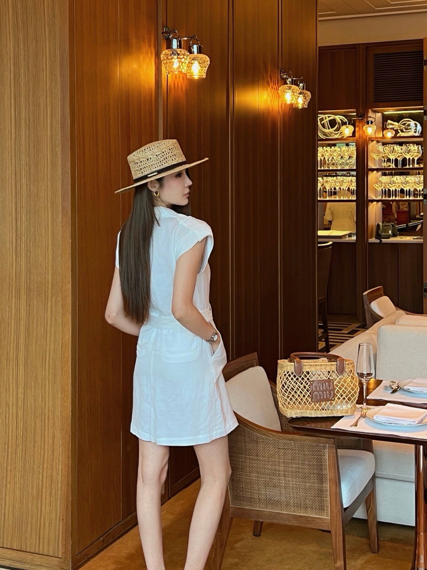 Pra 26ss sleeveless linen dress