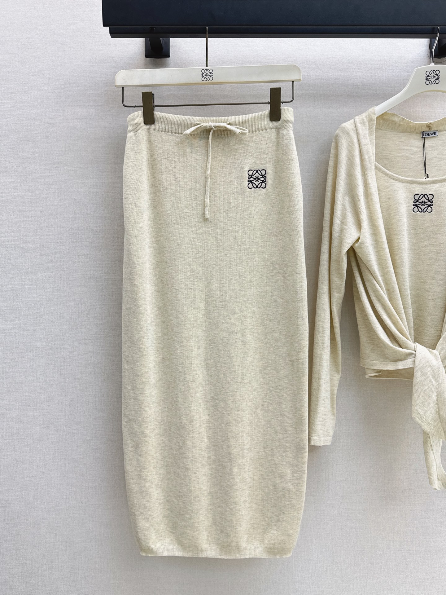 Loe 26fw knit vest cardigan skirt sets