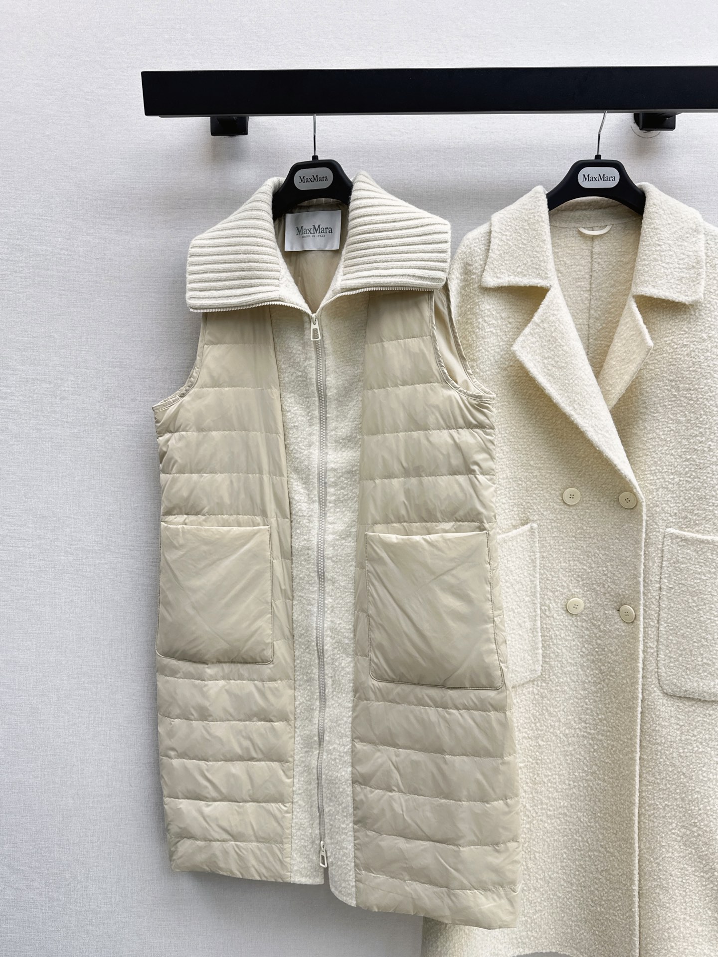 Max 26fw down vest double breasted overcoats set